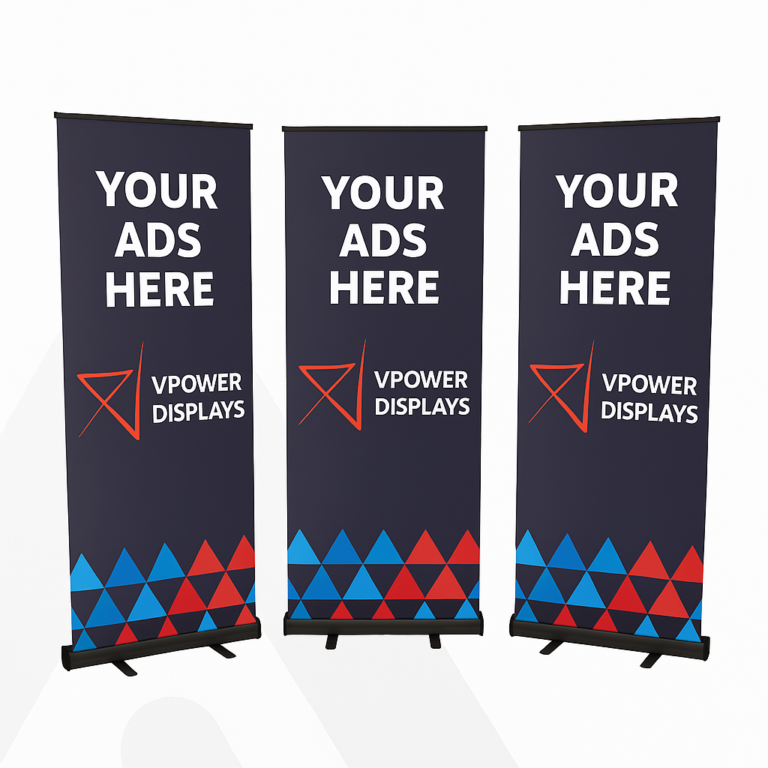 Double Leg Black Standee - vpowerdisplays.in